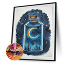 5D Diamond Painting DIY Moon Luminous Bottle Full Round Drill Mosaic Art