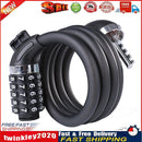 WHEEL UP Anti Theft Steel Cable Lock MTB Bicycle Padlock (Password 1.2m) Newly