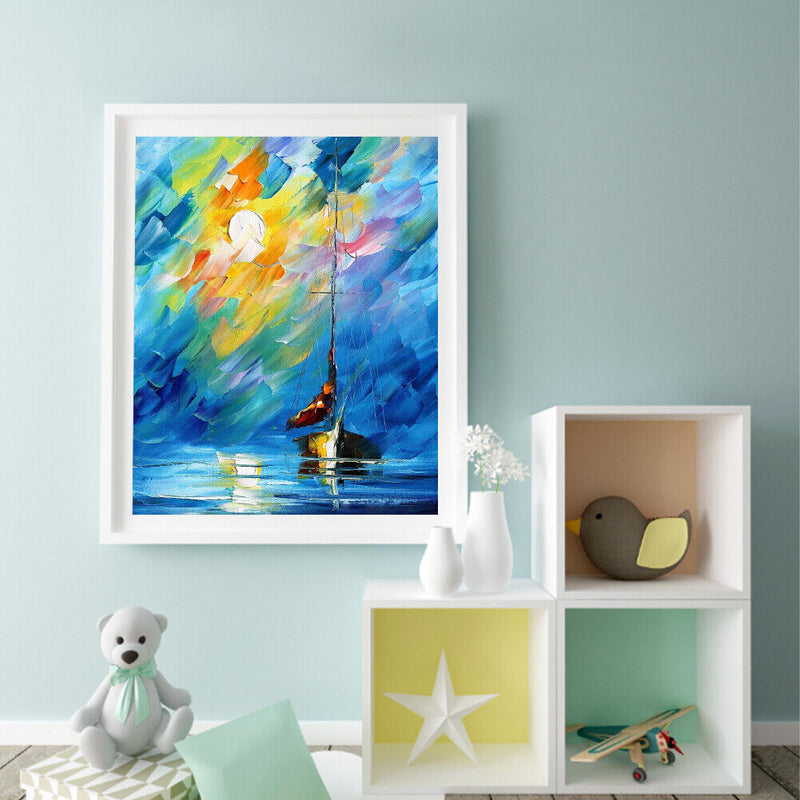 Ship at Sea Oil Paint By Numbers Kit DIY Drawing Picture for Adults Home Decor