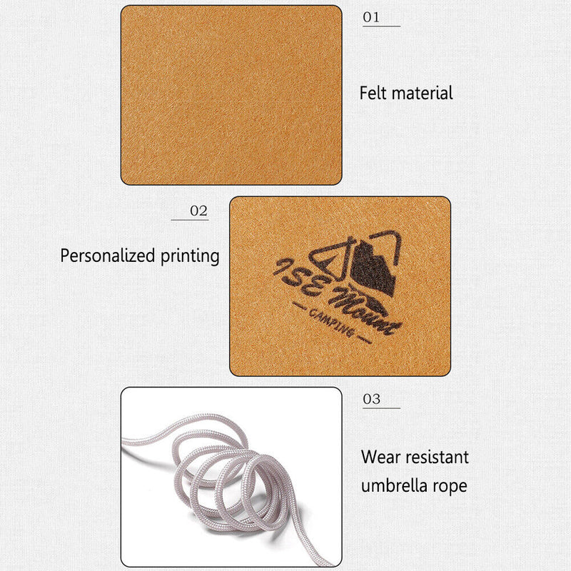 Lightweight Felt Flag Adjustable with Rope Camping Flag for Camping Picnic