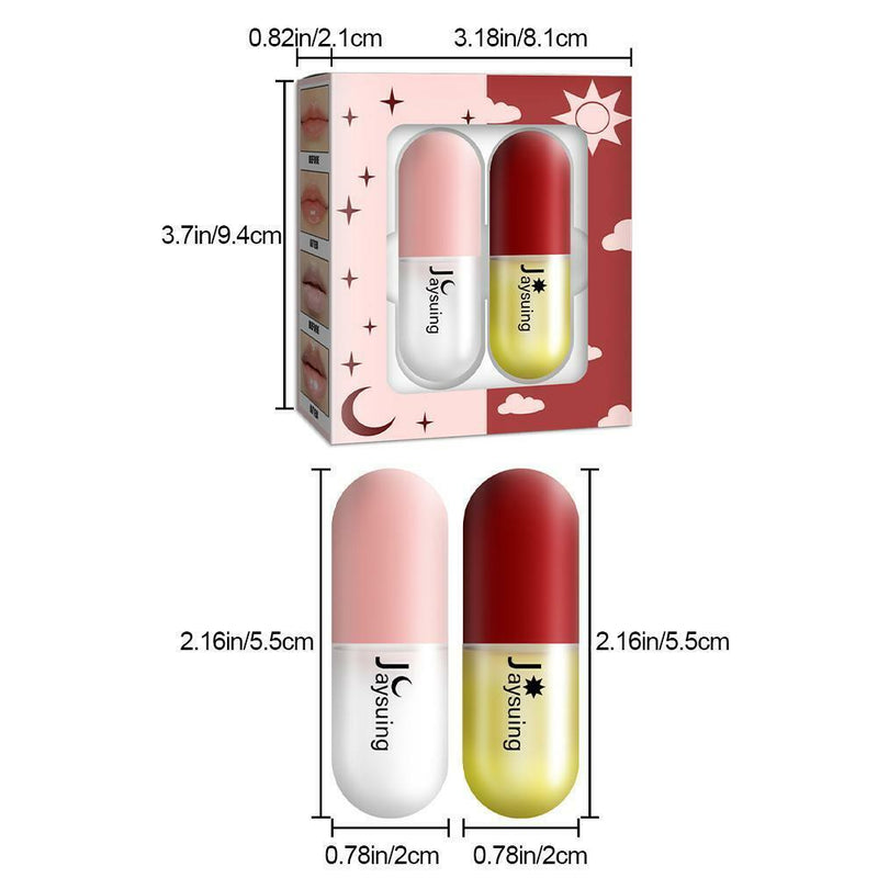 2x Instant Lip Plumper Capsule Glossy Lip Balm Long Lasting Moisturizer