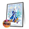 Woman and bird in the snow 5D DIY Partial Special Shape Drill (KA093 )