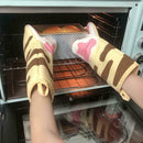 1 xCat Paw Oven Mitts Long Baking Insulation Gloves Resistant Heat H2O0