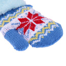 Warm Baby Kids Knitted Elastic Thicken Ski Casual Mittens Gloves(Sky Blue)