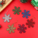 Decorations Ornaments Winter Snow 10cm Plastic Snowflake Glitter Powder Xmas