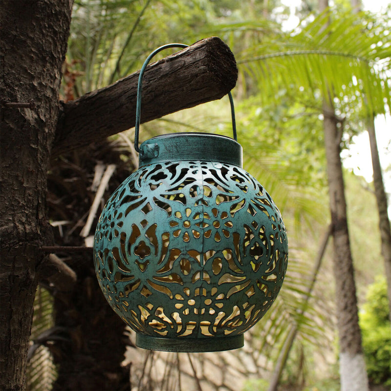 Solar Hanging Lantern for Outside, Waterproof, LED Light Lamp, Retro Decorative