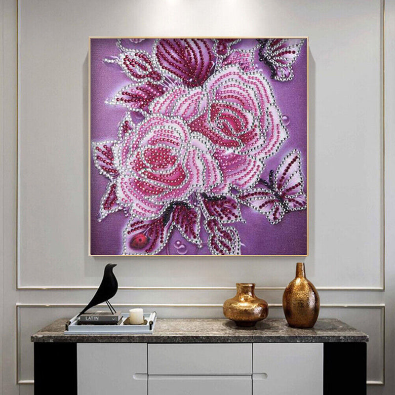 Rose Diamond Painting Special Shape Rhinestone Partial Drill Picture (Y172)