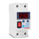 40A 220V Din Rail Adjust Reconnect Over and Under Voltage Protector Relay Newly