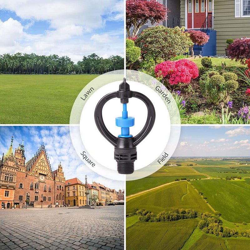1/2 inch Automatic Rotating Sprinklers Garden Lawn Irrigation Spray Water Nozzle