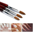 Handle Acrylic Nail Art Brush Sable Hair Nail Painting Brush Flower Drawing Pen
