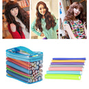 42pcs Heatless Hair Curling Rod Soft Flexible Hair Roller Curls Ribbon Random