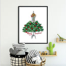 5D DIY Christmas Tree Dress Diamond Drawing Partial Special Shape Drill Kit