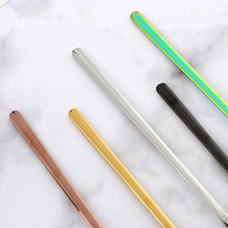 Dessert Milk Tea Stainless Steel Stirring Scoop Square Shovel Coffee Spoon