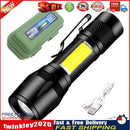 XPE+COB LED Flashlight USB Rechargeable IPX4 3 Modes Emergency Torch Light Newly