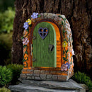 Large Fairy Doors Solar Light LED Elf Pixie Steps Magical Garden Trees Decors