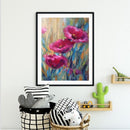 Coded Hand Painted Drawing Decor DIY Oil Paint by Numbers Flower Pattern Picture
