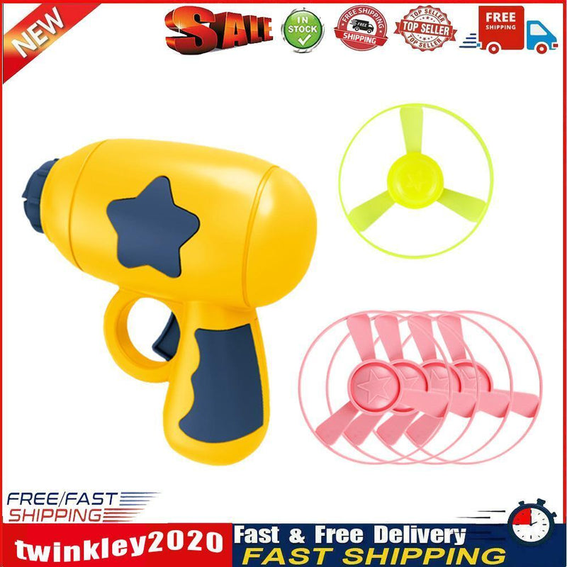 Cats Interactive Toys Flying Saucer Luminous Dragonfly Play Disc (Yellow) Newly