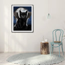 Diamond Painting 5D DIY black cat Full Round Drill Rhinestone