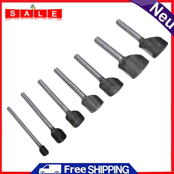 7pcs Leather Semi Round Cutter DIY Craft Wallet Edge Trimming Punching Tool