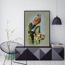 Handmade DIY Full Round Drill Diamond Painting 5D bird on stake