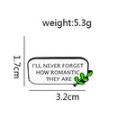 Fashion English Letter Enamel Brooch Lapel Pins Backpack Denim Shirt Decorati
