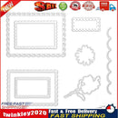 Flower Square Border Paper Cut Dies Stencil Silicone Seal Stamp Mold (A) Newly