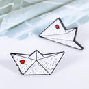 Lapel Pin Cartoon Badge Clothes Jewelry Paper Plane Brooch Enamel Pins Boat