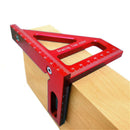 Woodworking Square Protractor Miter Triangle Ruler Layout Tools (Red)