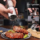 2 in 1 Adjustable Spice Grinder Sea Salt Jar Kitchen Tool Salt and Pepper Mill`