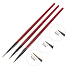 Acrylic French Nail Art Liner Brush Set Ultra-thin Line Pen 3Pcs Beauty O2U0