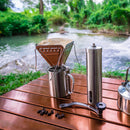 #A Stainless Steel Folding Coffee Filter Holder Storage Bag Outdoor Camping Tool