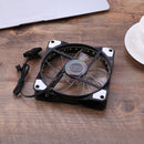 PC Computer 33 LED 120mm Silent Computer Case Heatsink Cooler Fan(White)