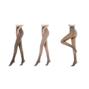 Winter Women Tights Translucent Plush Fleece Thick Pantyhose (Gray-90g)