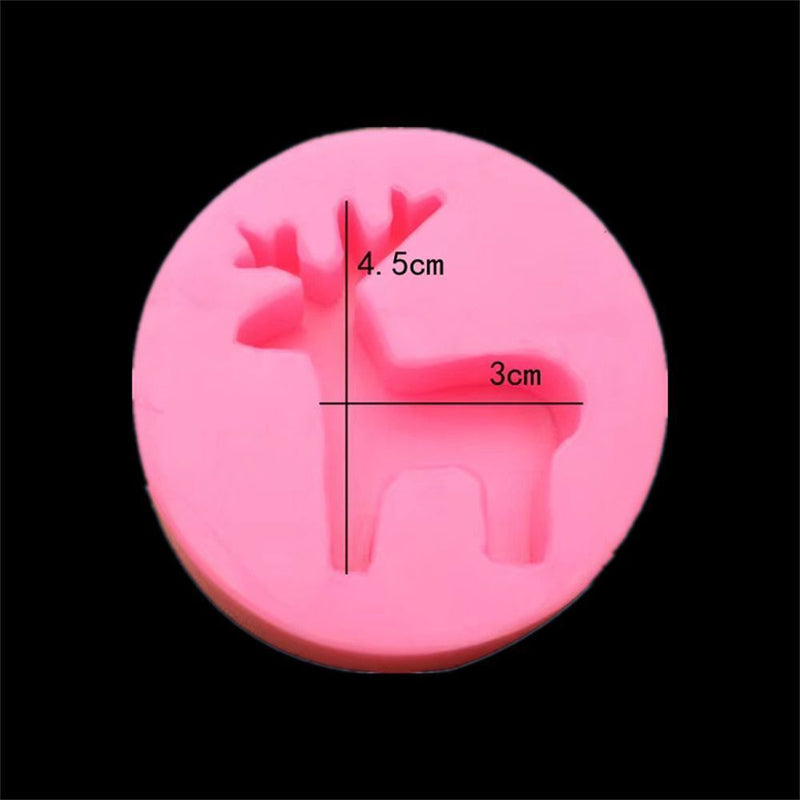 Aromatherapy Plaster Silicone Mold Christmas Deer Sugarcraft Tools Soap Dye