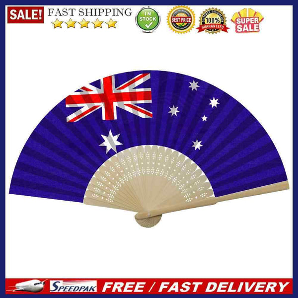 Independence Day Flag Oil Paint Folding Fan By Numbers DIY Painted Art Crafts