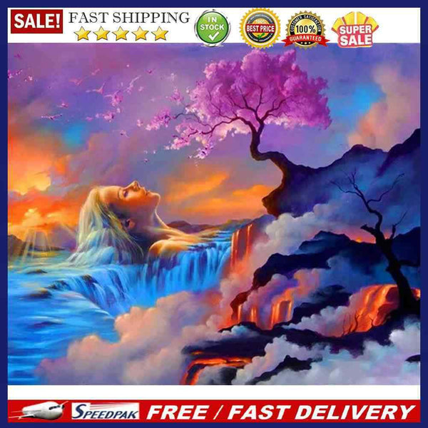 Nature Goddess Oil Paint By Numbers DIY Handpainted on Canvas Home Decoration