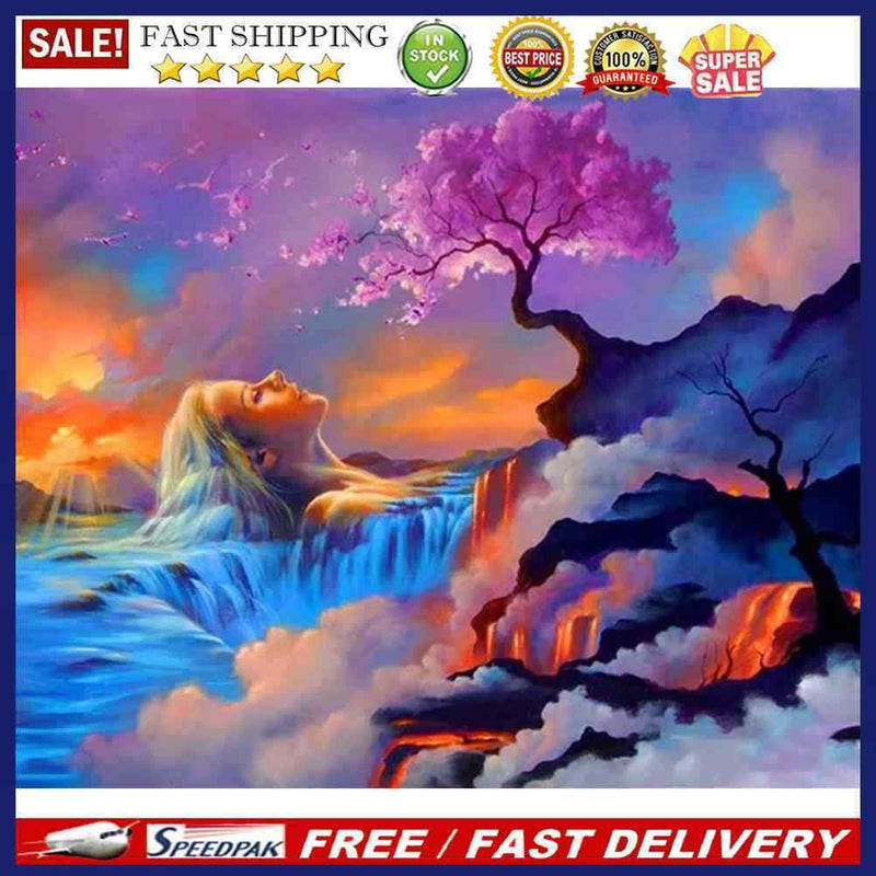 Nature Goddess Oil Paint By Numbers DIY Handpainted on Canvas Home Decoration