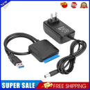 USB 3.0 To SATA Convert Cable SSD HDD Hard Drive Adapter (with US Plug)