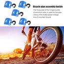 5pcs Bicycle C Buckle MTB Bike Brake Line Case Cable Tube Fixed Base (Blue)