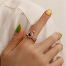 Wedding Crown Opening 100 Languages I Love You Couple Rings Projection Ring