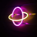 Elliptical Planet Shaped Sign Neon Lamp LED Dual Use Night Light Decor (E) Newly