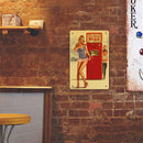 20x30cm Sexy Girl Print Rectangular Metal Retro Tin Drawing Flat Style (1)