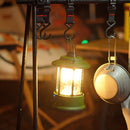 Retro Outdoor Camping Lamp Type-C USB Rechargeable Portable Lantern (Green)
