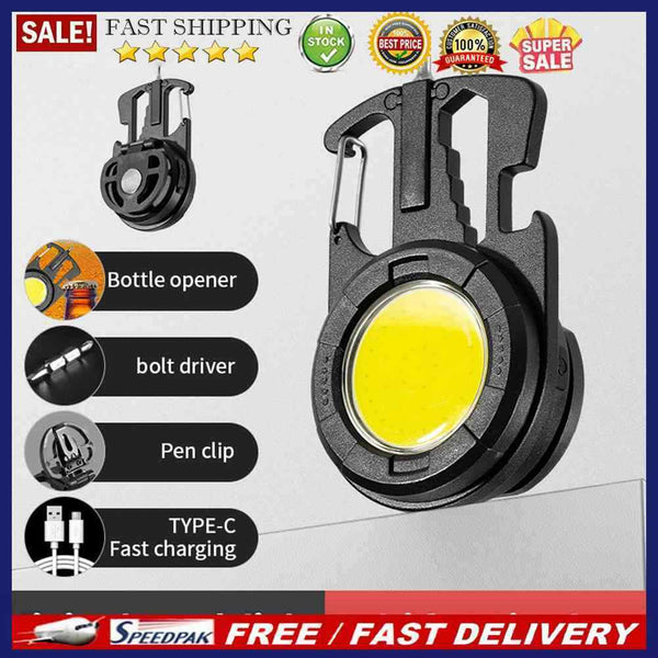 3 Gears Key Light Type-c Charging Cob Work Light Rechargeable Lamp for Traveling