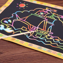 A4 DIY Scraping Drawing Card Single Side Children Painting Card Paper w/Pen