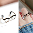 Women Girls Party Accessories Finger Ring Jewelry Bohemian Cute Glasses Ring
