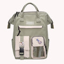 Preppy Style Women Travel Contrast Color Handbags Knapsack Teenage Girl Rucksack