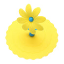 Sunflower Dustproof Reusable Silicone Cup Lid Insulation Cup Cover (Yellow)