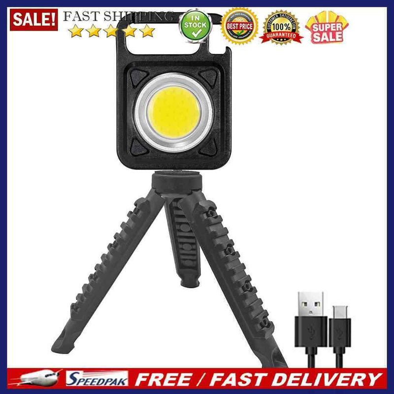 Mini LED Working Light Portable Pocket Camping Keychain Flashlight with Tripod