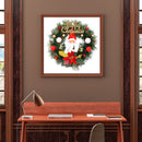 Full Round Drill Diamond Painting Kit Festive Wreath Rhinestone Drawing Decor